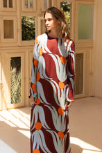 dark brown printed maxi dress oliphant