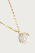 Pegasus Pearl Coin Pendant Necklace