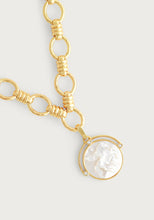 Pegasus Pearl Coin Pendant Necklace