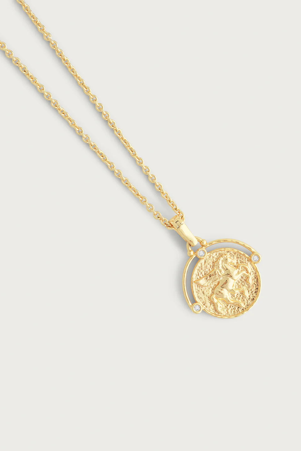 Pegasus Gold Coin Pendant Necklace