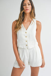 California Coast Linen Vest