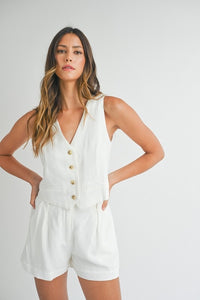 California Coast Linen Vest