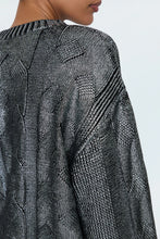 cable knit sweater pistola dark grey and silver 