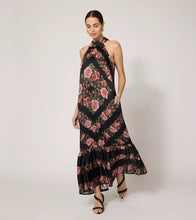 diamond pattern floral cleobella mock neck dress 