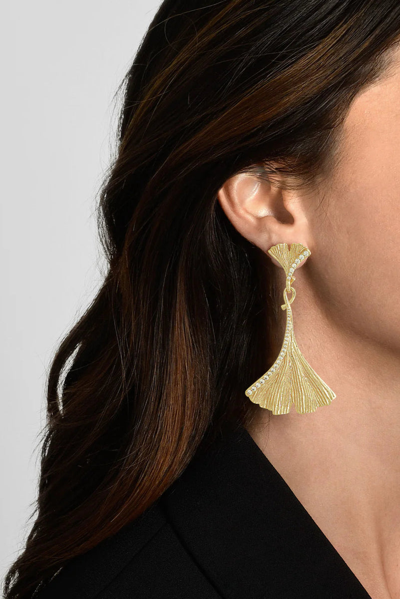 Ginkgo Large Drop Earring