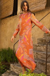 long sleeve maxi dress oliphant 