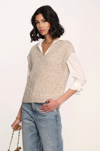 cable knit heartloom sweater vest