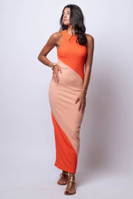 orange maxi dress