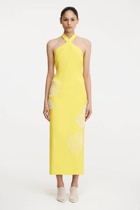 bright yellow halter neck dress Significant Other