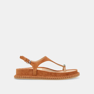 dolce vita stefan suede sandals caramel gemstone