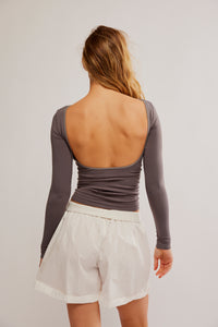 Low Back Seamless Long Sleeve