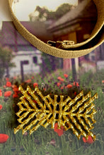 garland bags gold bamboo belt buckle 