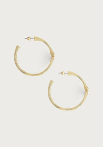 Gingko Hoop Earrings