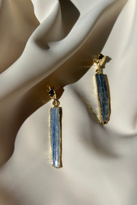 Blue Kyanite Long Earrings