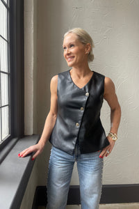 Lucian Leather Top