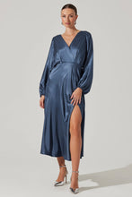 blue wrap dress astr the label