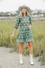 green printed dress victoria dunn 