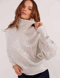 Eira Metallic Foil Sweater