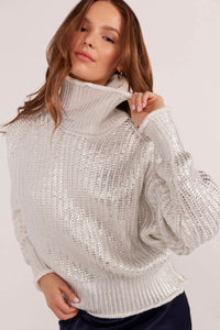 Eira Metallic Foil Sweater