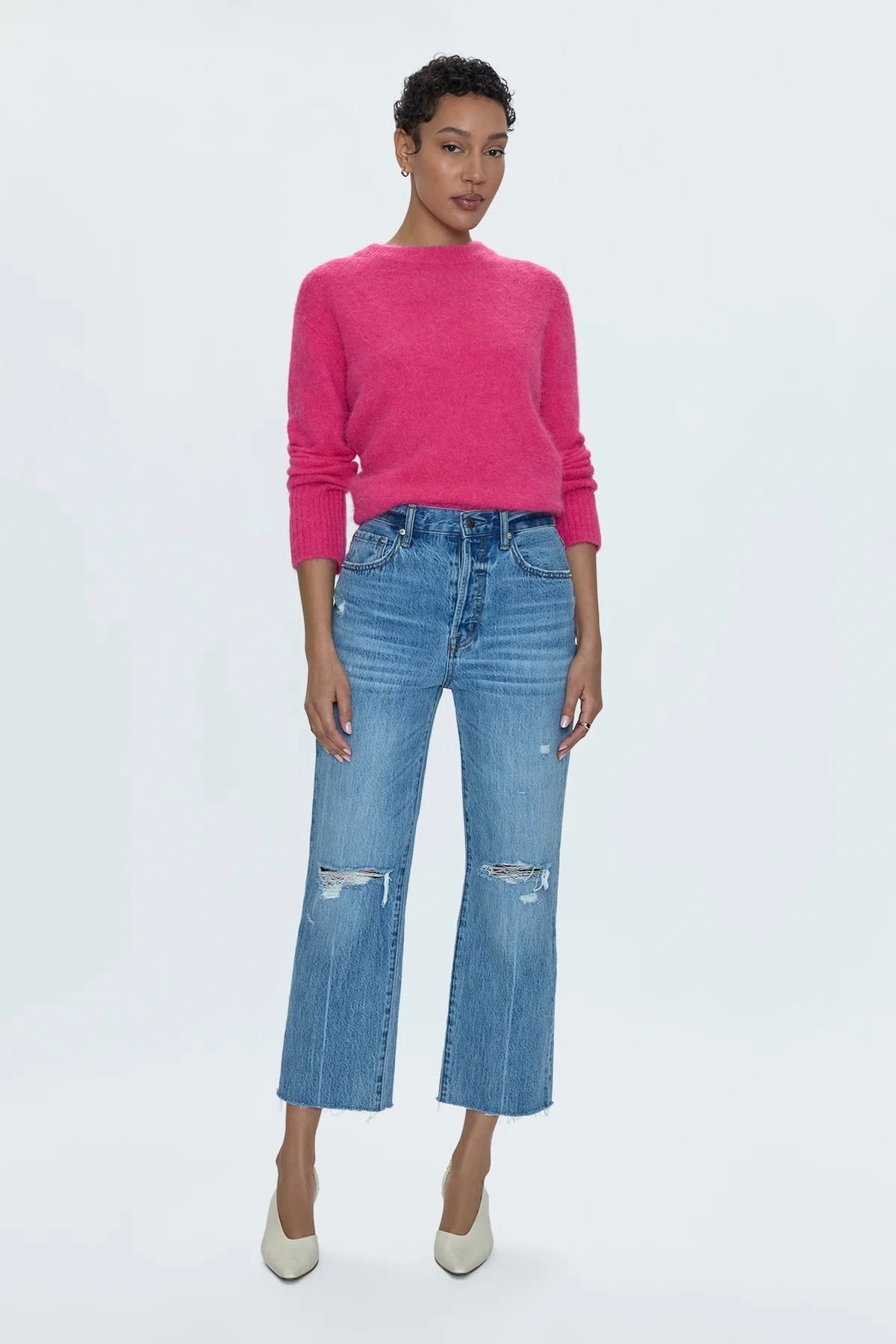 Cassie Crop Super High Rise Straight