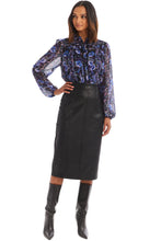 leather faux alligator skin skirt allison new york