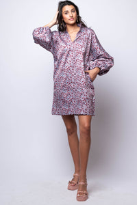 Betsy Collar Jacquard Dress