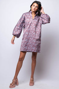 Betsy Collar Jacquard Dress