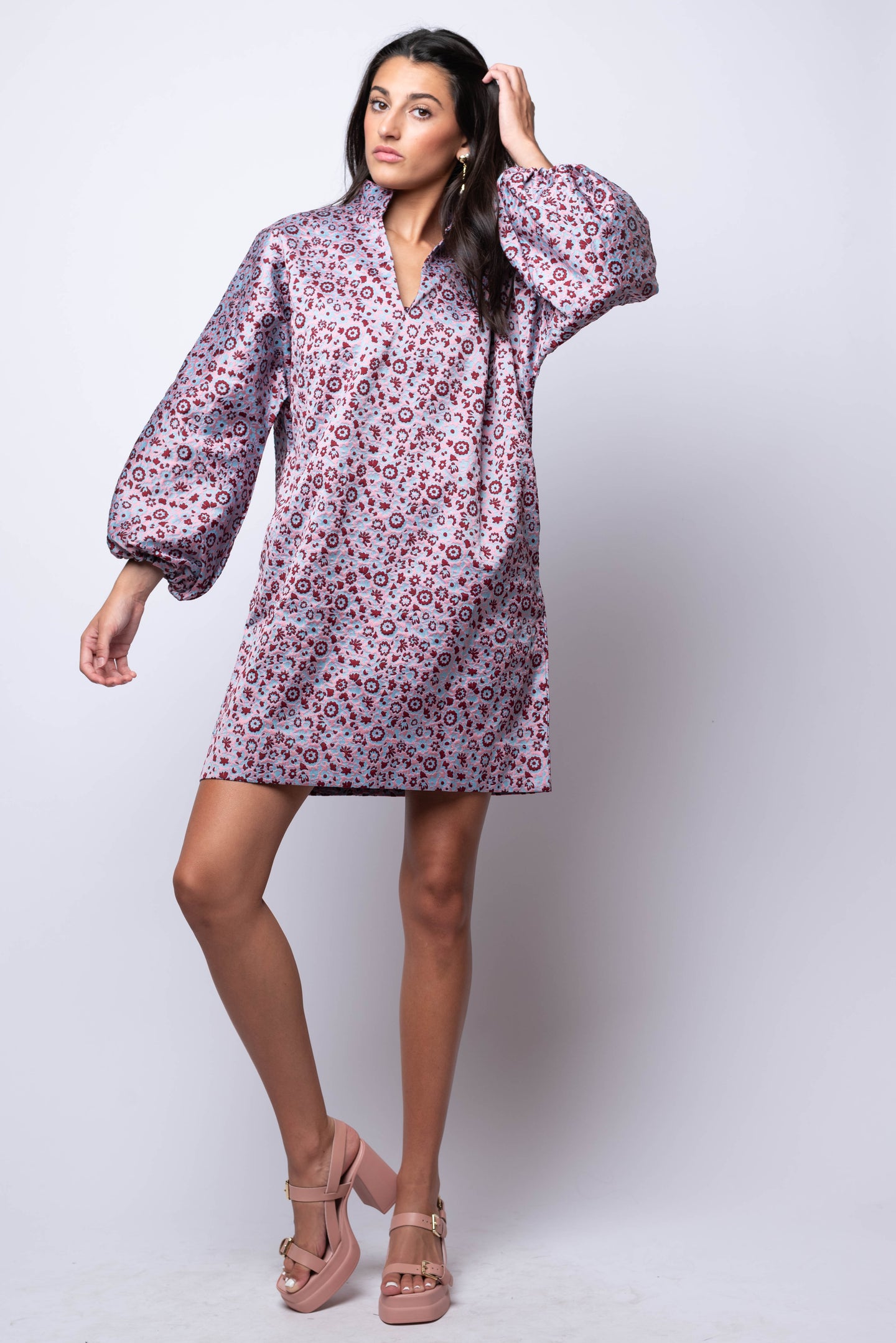 Betsy Collar Jacquard Dress