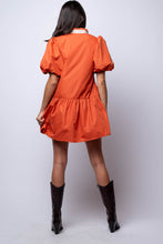 Terracotta Puff Sleeve Mini