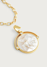 Pegasus Pearl Coin Pendant Necklace