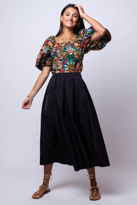 black midi skirt 