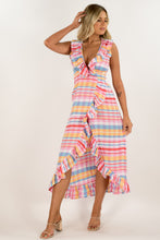 Plaid Ruffle Wrap Dress Never a wallflower